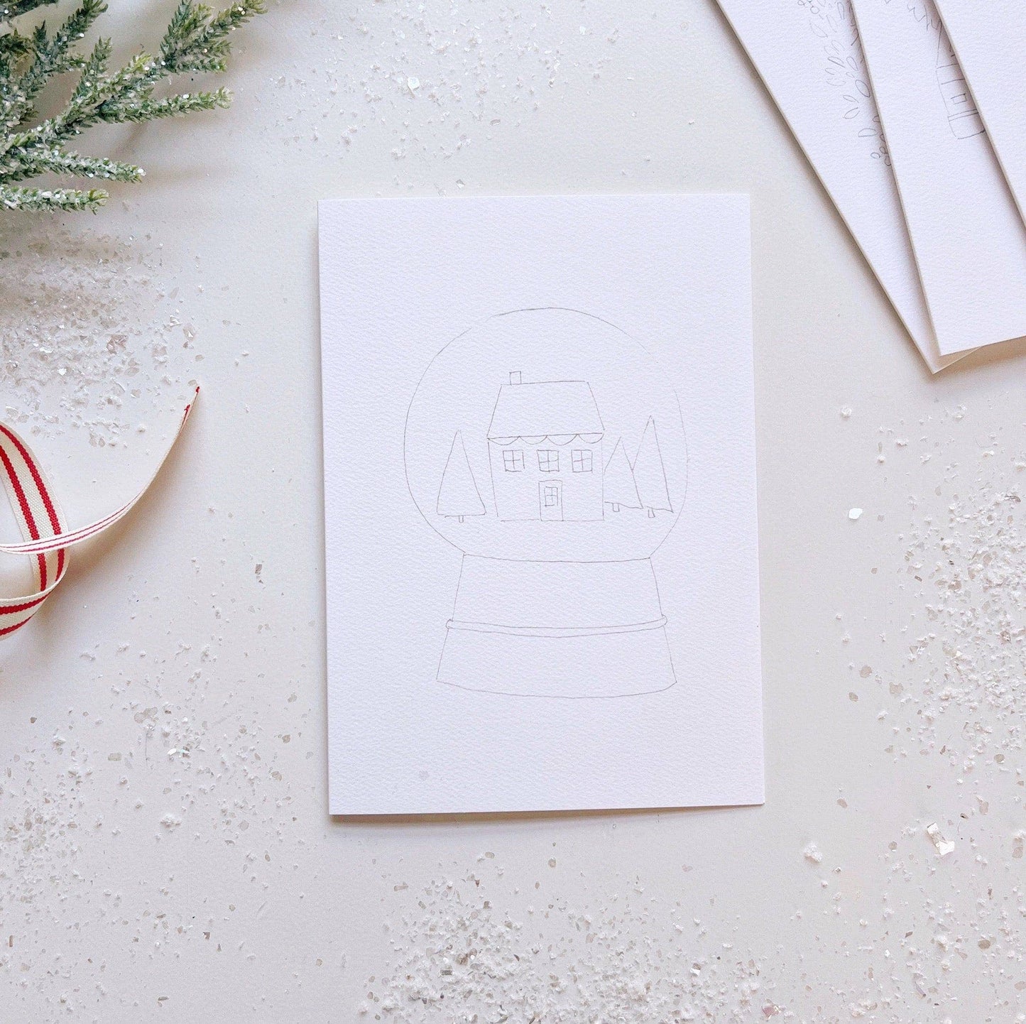 Christmas Paintable Notecards