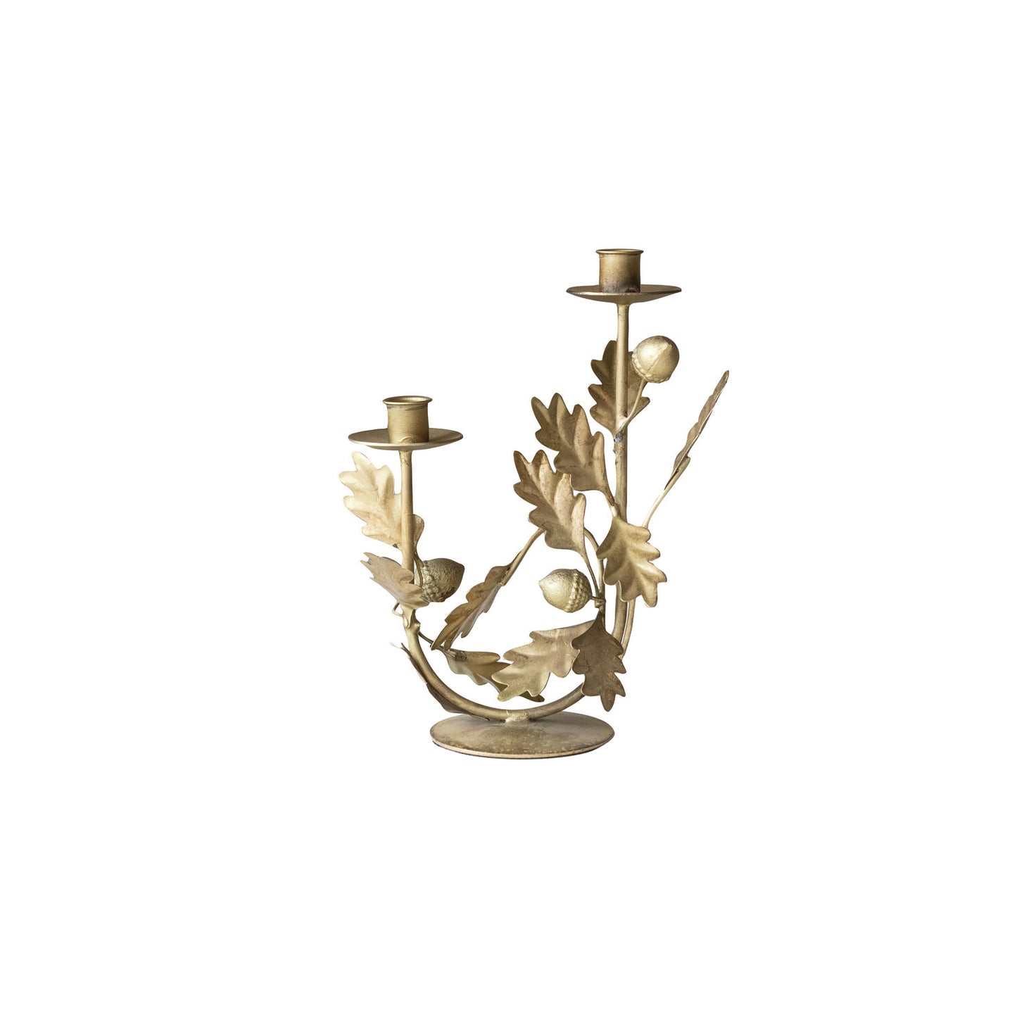 Leaves and Acorns Taper Candleholder