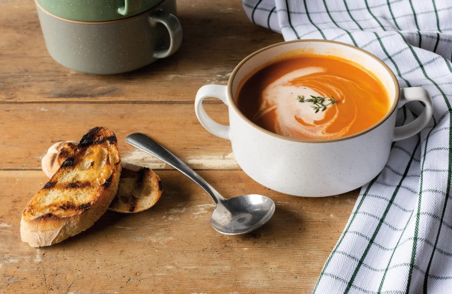 Double Handle Soup Bowl, Various Colors