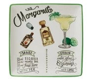 Stoneware Plate w/Cocktail Recipe