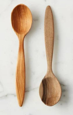 Fruitwood Serving Spoons, Set of 2