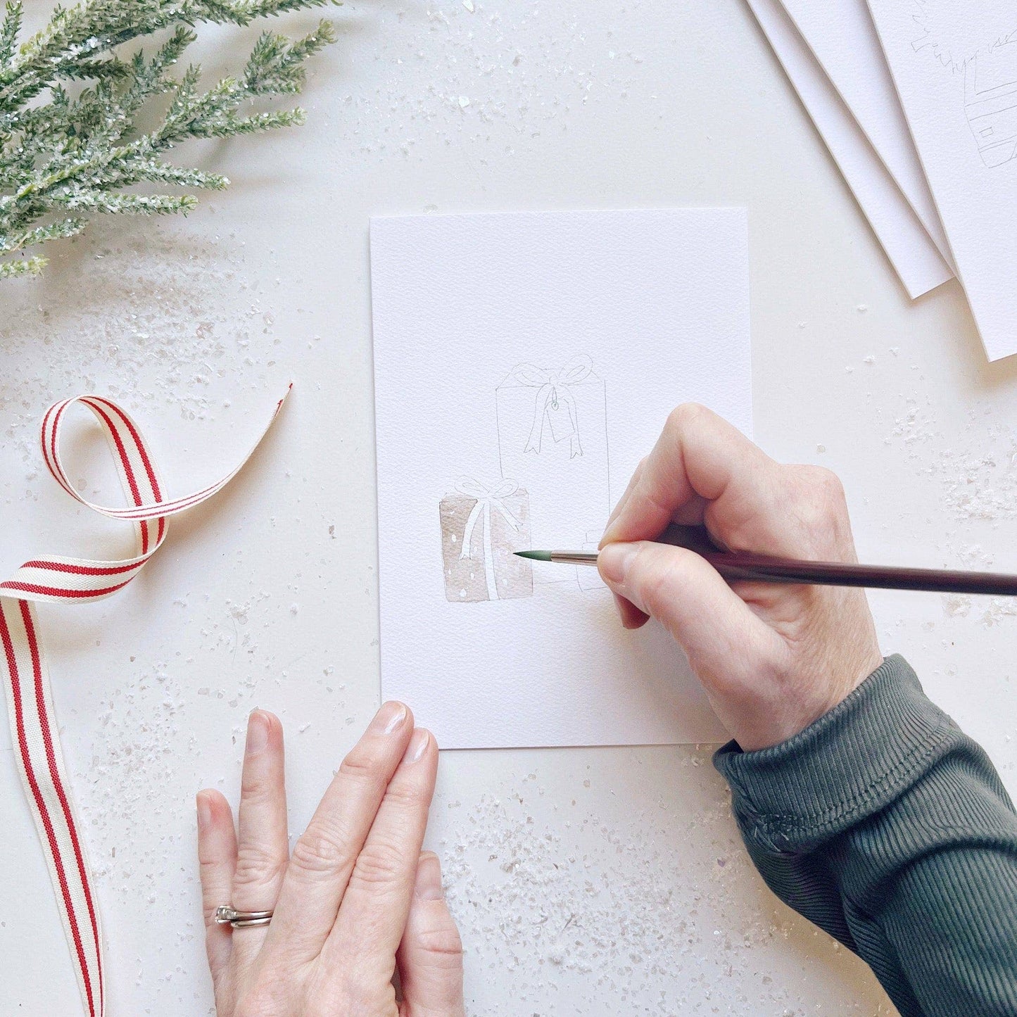 Christmas Paintable Notecards