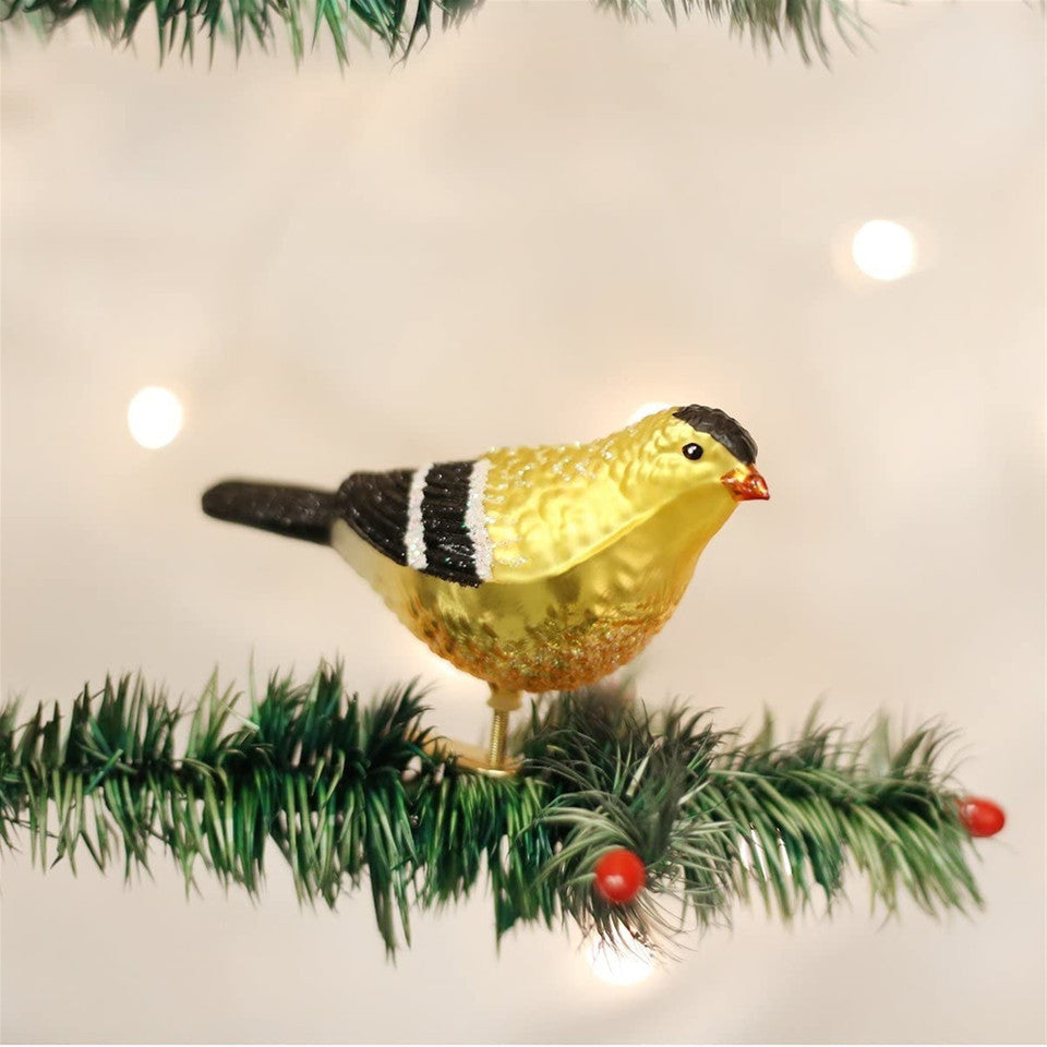 Glass Ornament - American Goldfinch