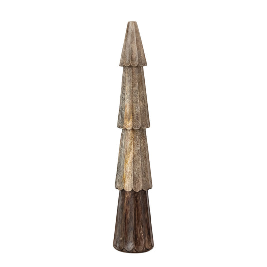 Carved Mango Wood Tree  - 18"