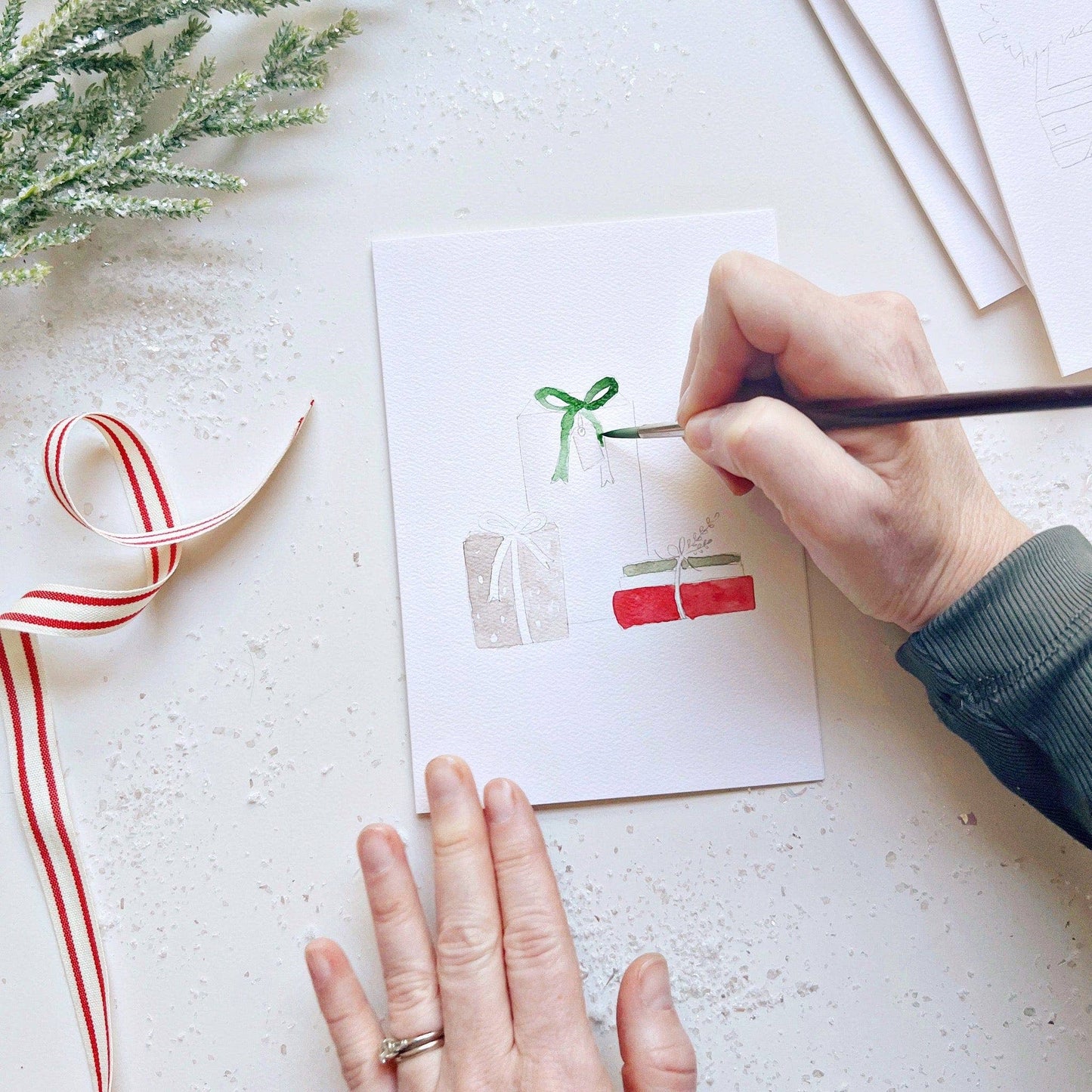 Christmas Paintable Notecards