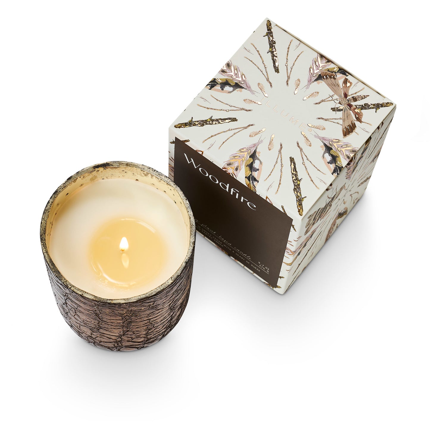 Woodfire Boxed Crackle Glass Candle 8.3oz