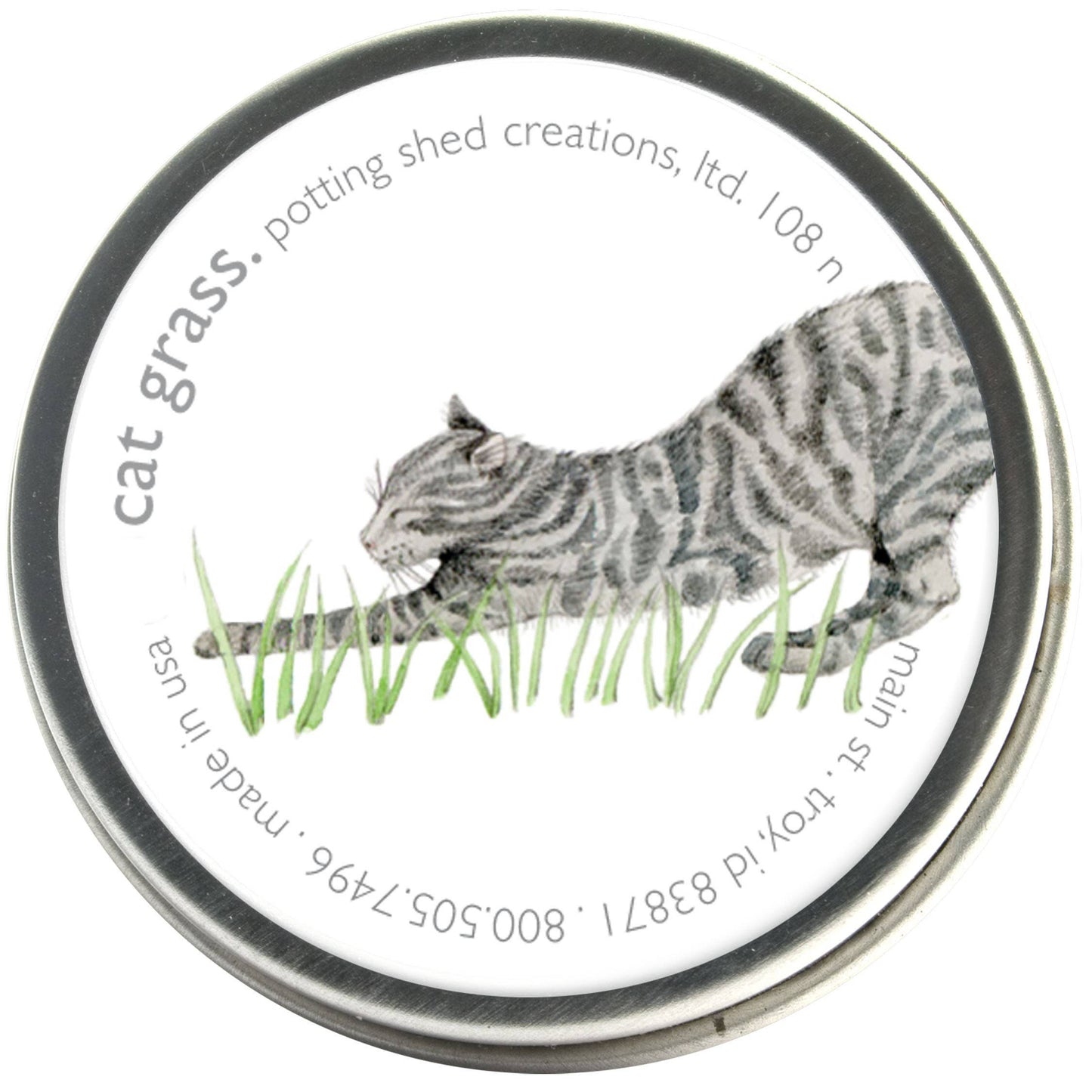 Cat Grass Garden Sprinkles Seed Tin