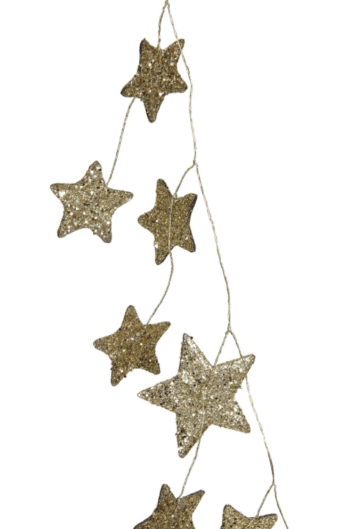 Star Shaped Garland with Glitter