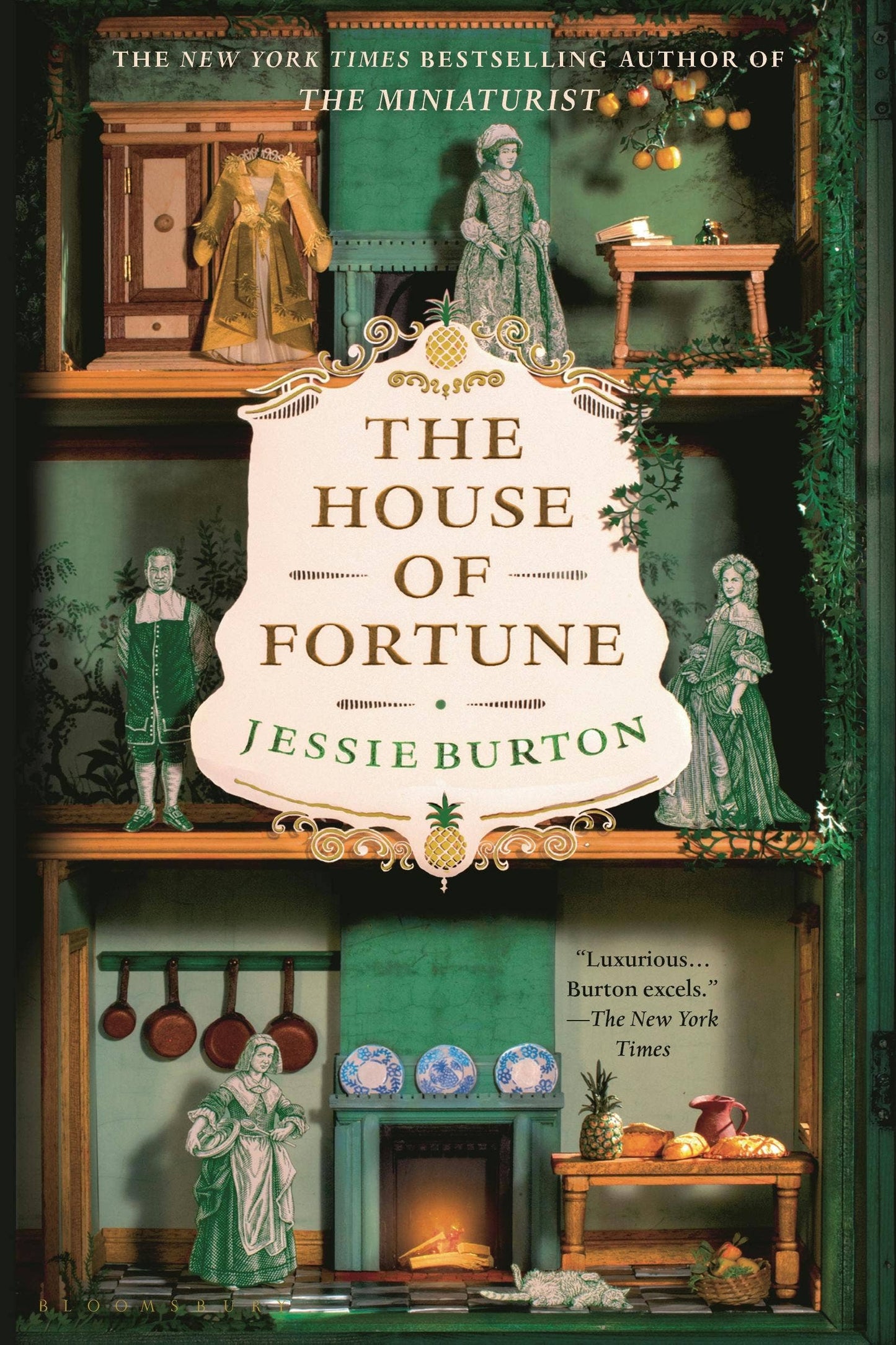 Book cover of 'The House of Fortune' by Jessie Burton with decorative elements.