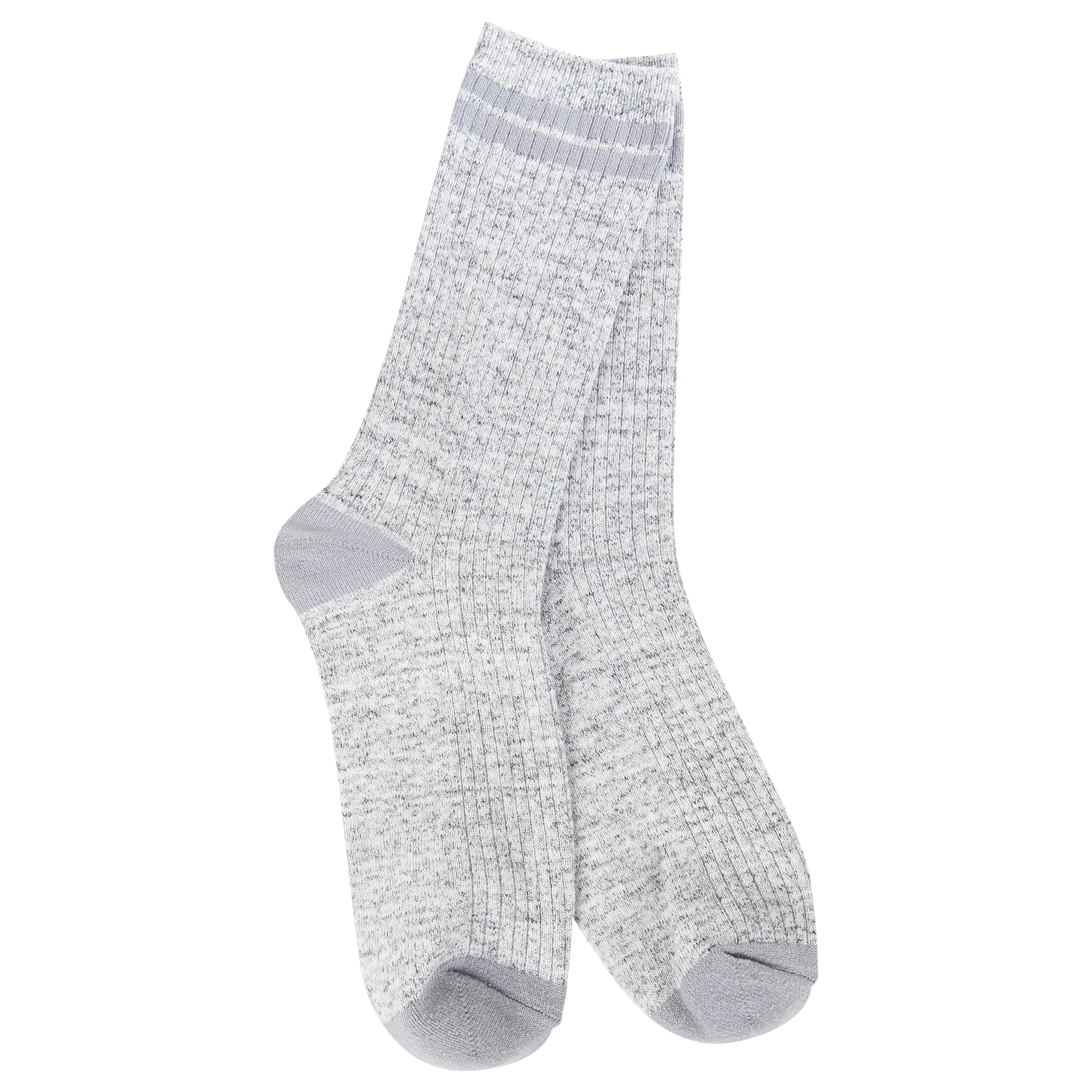 Women’s lightweight rugby stripe crew socks with a colorful vintage-inspired athletic design, fitting women’s shoe sizes 6 to 10.