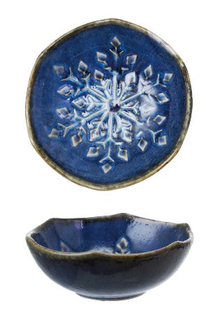 Winter Snowflake Stoneware  Bowl