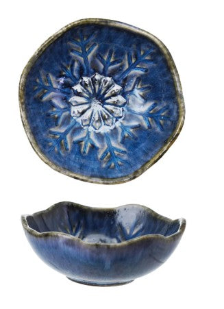 Winter Snowflake Stoneware  Bowl