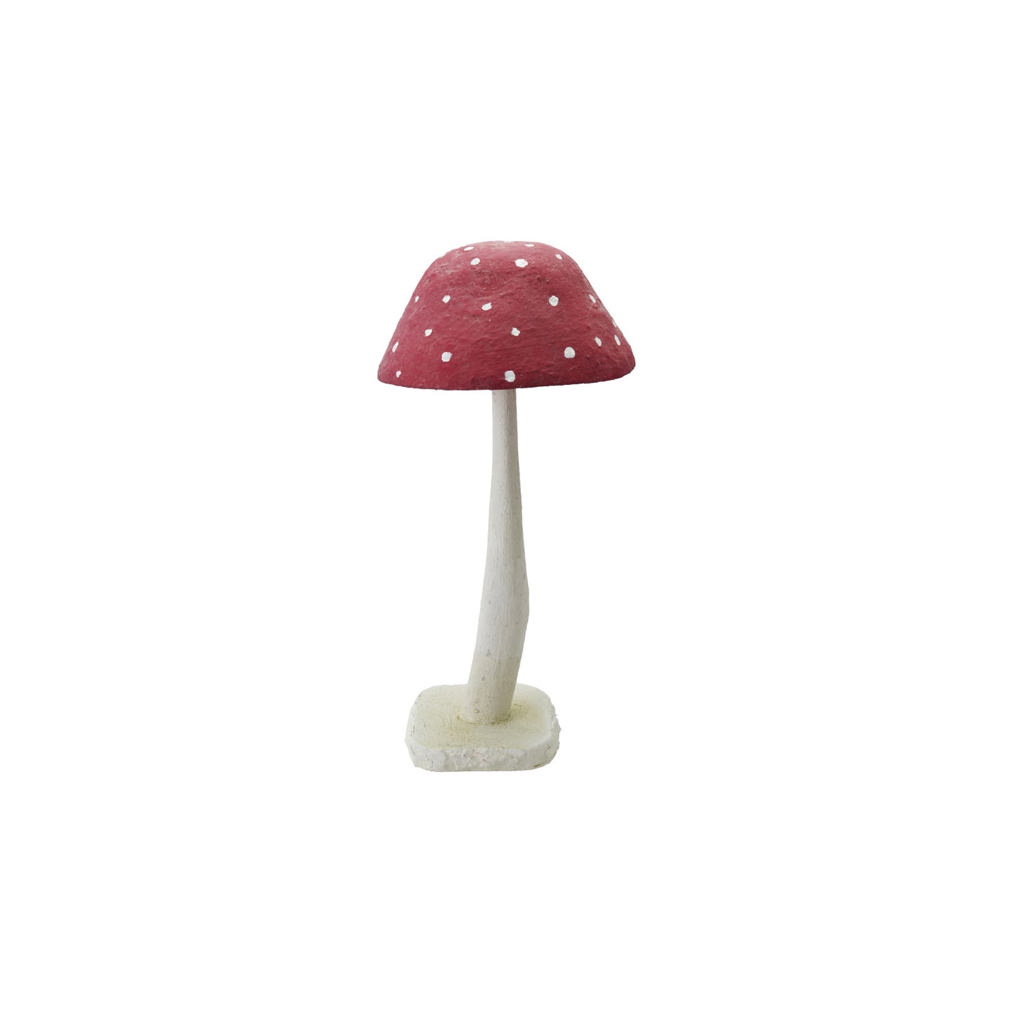 Metal & Paper Mache Mushroom with Base, Distressed Finish, KD