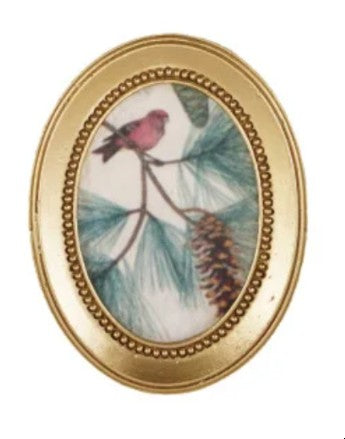 Resin Mini Framed Vintage Seasonal Art Magnet, Gold Finish, 9 Styles
