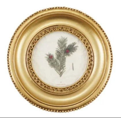 Resin Mini Framed Vintage Seasonal Art Magnet, Gold Finish, 9 Styles
